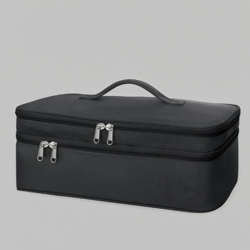 Hair Dryer and Curling Iron Bag with Double Layer Storage Spacious for Travel Needs