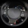 For Lexus IS250 NX200T 300 2015- Car Carbon Fiber Stickers Steering Wheel U-Shaped Cover Trim Strip Carbon Fiber