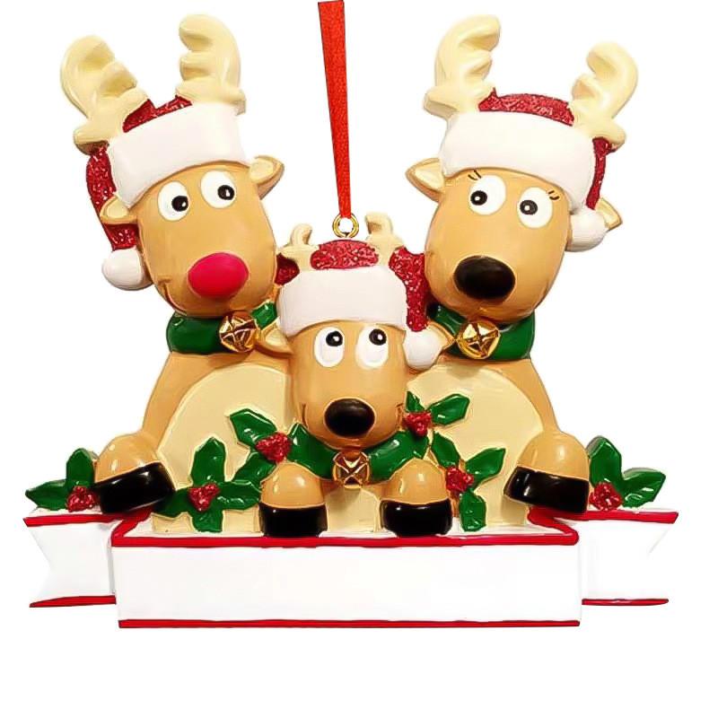 Beautiful Resin Christmas Reindeer Ornaments Set Of Handcrafted Holiday Decor Items