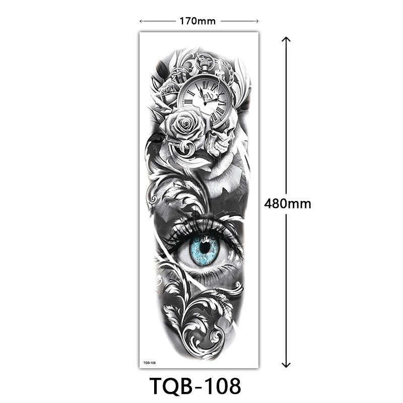 Full Arm Tattoo Sticker Full Arm, Full Arm Big Picture Tattoo Sticker, Flower Arm Tattoo Sticker Tattoo