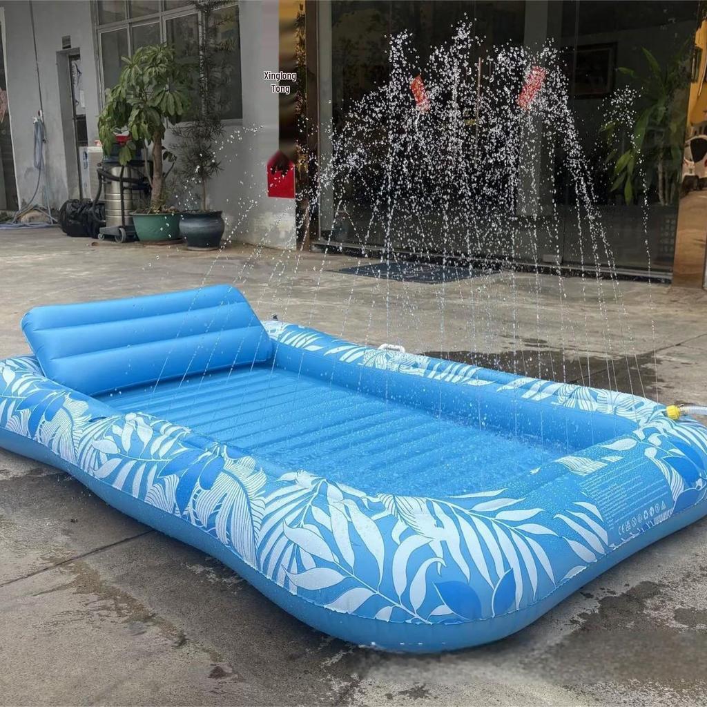 Inflatable Floating Lounge Chair for Sunbathing and Pool Parties