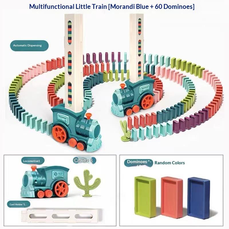 

63Pcs Electric Domino Blocks Laying Machine Automatic Domino Train Car STEM Educational Learning Toys Birthday Gift For Kids
