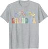 Grammy Gifts Women Wildflower Floral Design Grammy T-Shirt Women's Fashion Nana Gigi Grandma Tees Yaya Mimi Mother's Day Clothes