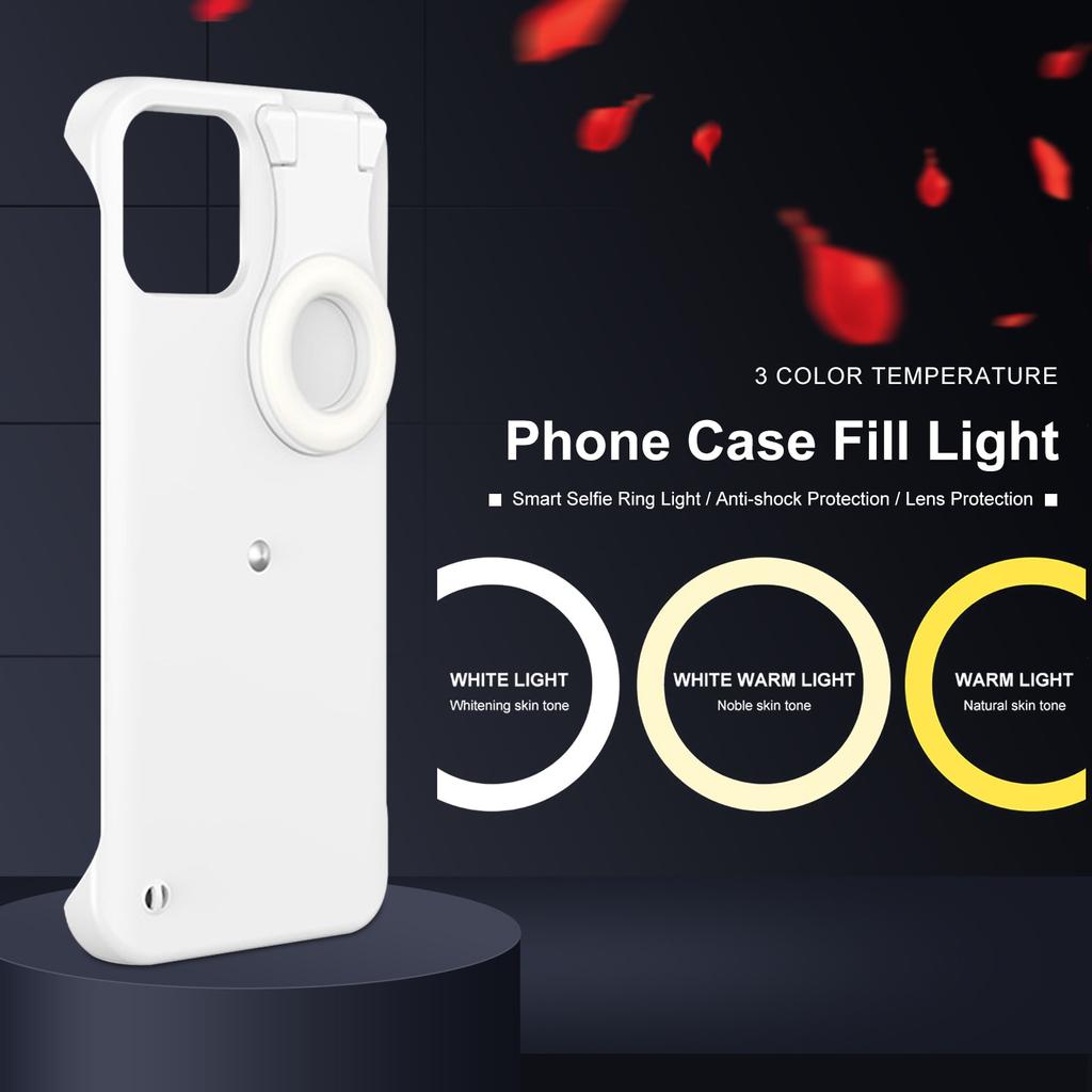 Buy IPhone 12 Pro Max Led Fill-Light Mobile Phone Case with Selfie Ring  Light Flash Cover Capa at affordable prices — free shipping, real reviews  with photos — Joom