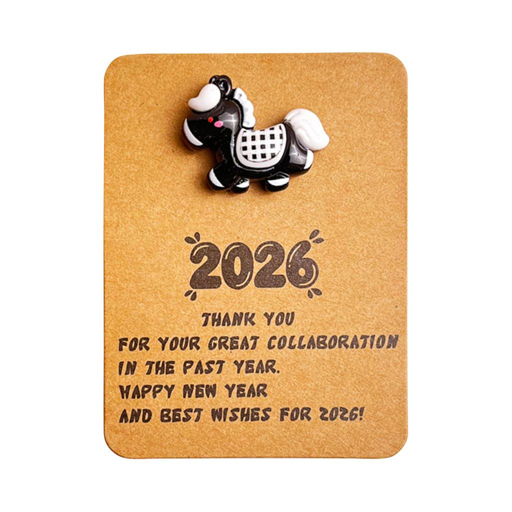 THANK YOU Year Of  Horse Resin Pocket Hug Card - New Year Holiday Employee Appreciation And Encouragement Greeting Card/Gift Card