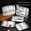 Commercial 304 Stainless Steel Divided Food Tray