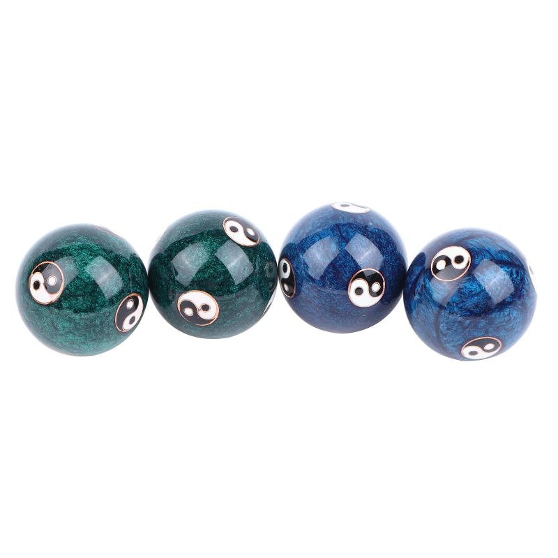 2Pcs Hand Massage Balls With Storage Box Chinese Exercise Handballs For Hand Exercise Stress Relief Therapy Massager