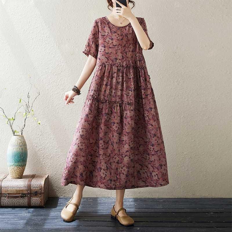 Women's Chambray Cotton Long Dress