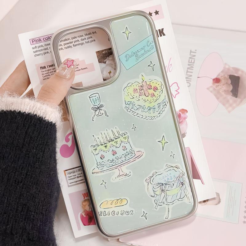 Zhitai Electroplated Silver Edge Drip Glue Case for iPhone 16 Pro Max, Fits iPhone 15, 14, 13, and Huawei P70