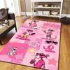 Tappeto Rosa Pantera per Soggiorno Camera da Letto Casa Decorazione Divano, Tappetino Antiscivolo per Giochi Bambini