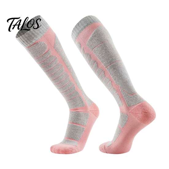 Comfortable Compression Socks for Skiing Unisex Cotton Ski Women Men, Thermal Snowboard Socks, Non Slip Soft Cold Weather Cuff Winter Warm