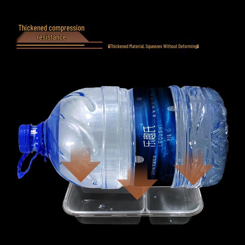 Disposable 3-Compartment Microwavable Food Containers