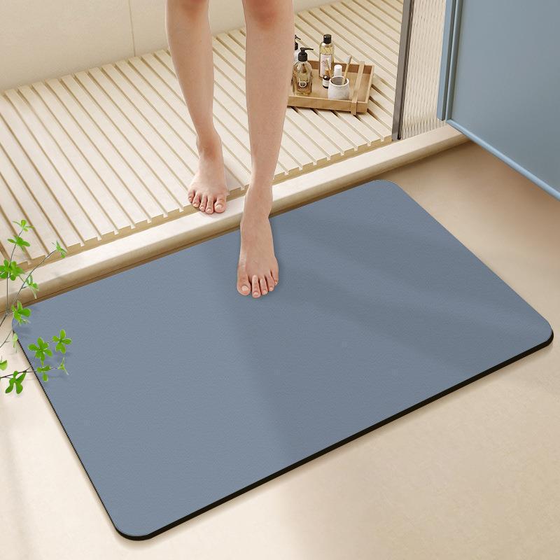 Modern Simple Diatom Mud Floor Mat Household Solid Color Water-Absorbing Quick-Drying Dirt-Resistant Floor Mat Bathroom Non-Slip Floor Mat