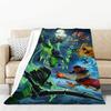 Ninjago Cartoon Cozy Throw Blanket for Sofa Office Camping Soft Microfiber Bedding with Print Perfect for King Size Cat Nap