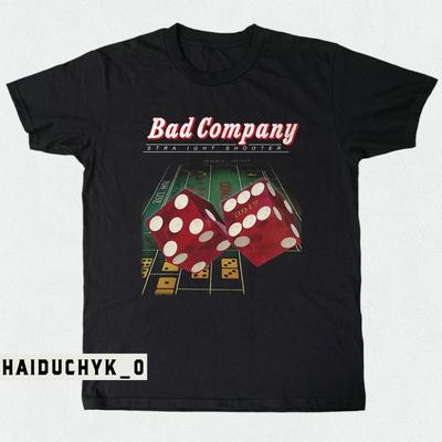 Bad Company Straight Shooter Album 1975 Retro Unisex Black T-shirt S-5XL Unisex T-Shirt