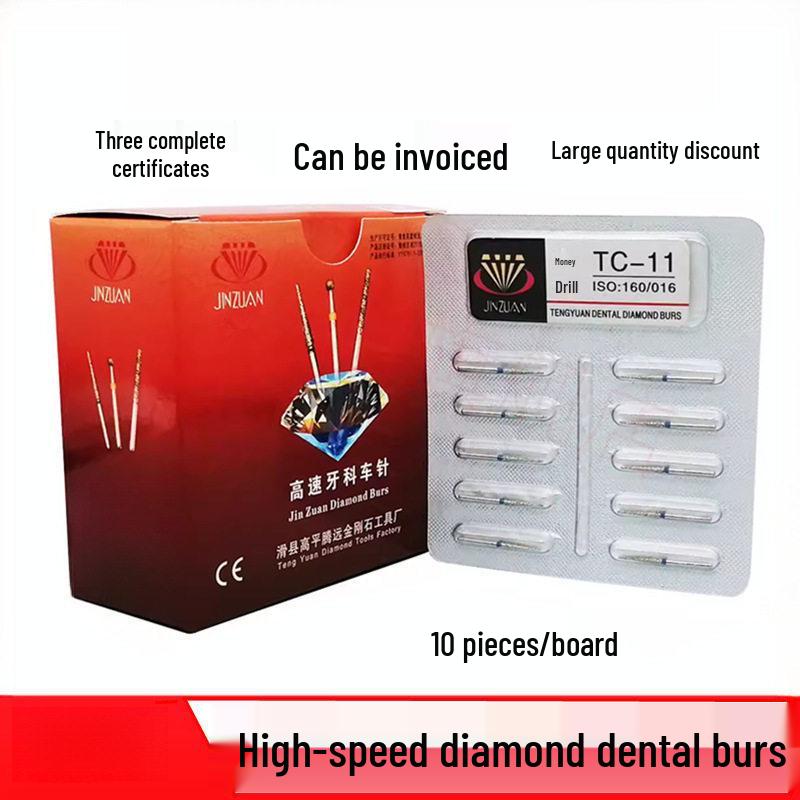 Dental High-Speed Handpiece Prep Bur Set: Double-Layer Sand Drill, Grinding & Polishing Heads