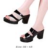 High quality sandals for women 8cm high heel new 2026 summer size 32 33 42 43 platform open toe elegant shoe  black red silver