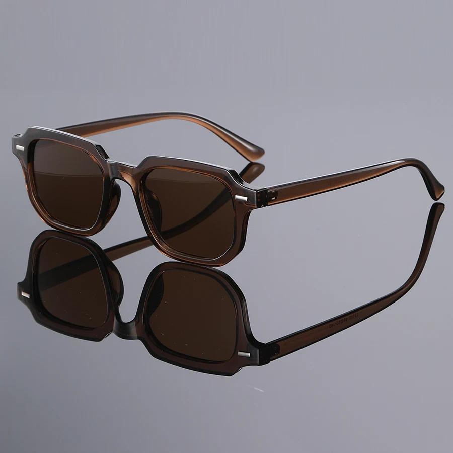 1Pc Fashionable Men s Sunglasses, Retro Stylish Trendy Rectangular Frame Glasses, Driving and Commuting, Seaside Vacation