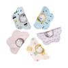 Baby Cute and Baby Aprons for for Boys and Girls Jio.Jio Bibs, 360° Waterproof, 5-Piece Set, 100% Cotton, Soft, Petal-Shaped Mealtimes, (C)
