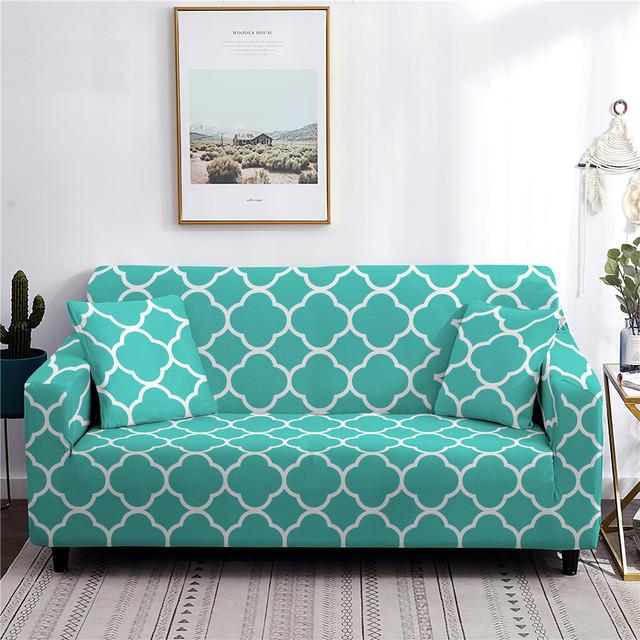 1 /2 /3 /4 Seater Plaid Sofa Cover Dust -Proof Stretch Sofa Slipcover For Living Room L Shape Sofa Protector Anti -Fouling Home Decor