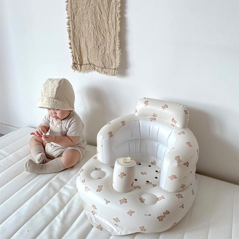 Baby Aufblasbares Sofa Tragbar Faltbar Baby Sofa Pvc Multifunktionaler Sitz Sitzübung Badhocker Kinder Badestühle