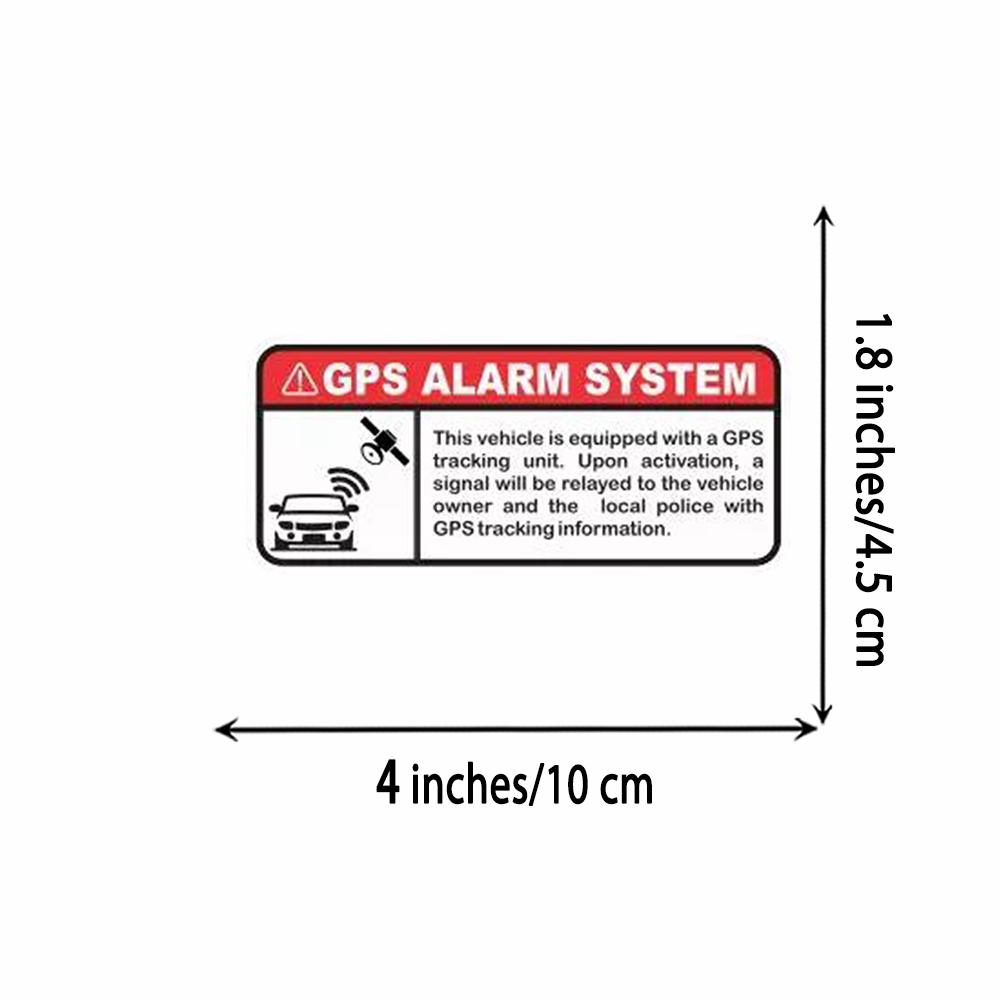 Anti-Theft GPS Alarm Warning Decal, Durable Vinyl Security Sticker, Universal Car Exterior Protective Decor Accessories