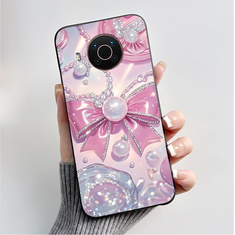 

Printed Phone Case For Nokia X20/Nokia X10/Nokia X100/Nokia XR20 Capa Soft Silicone Black Shell Cover Cute Flower Cartoon Casing Nokia XR20