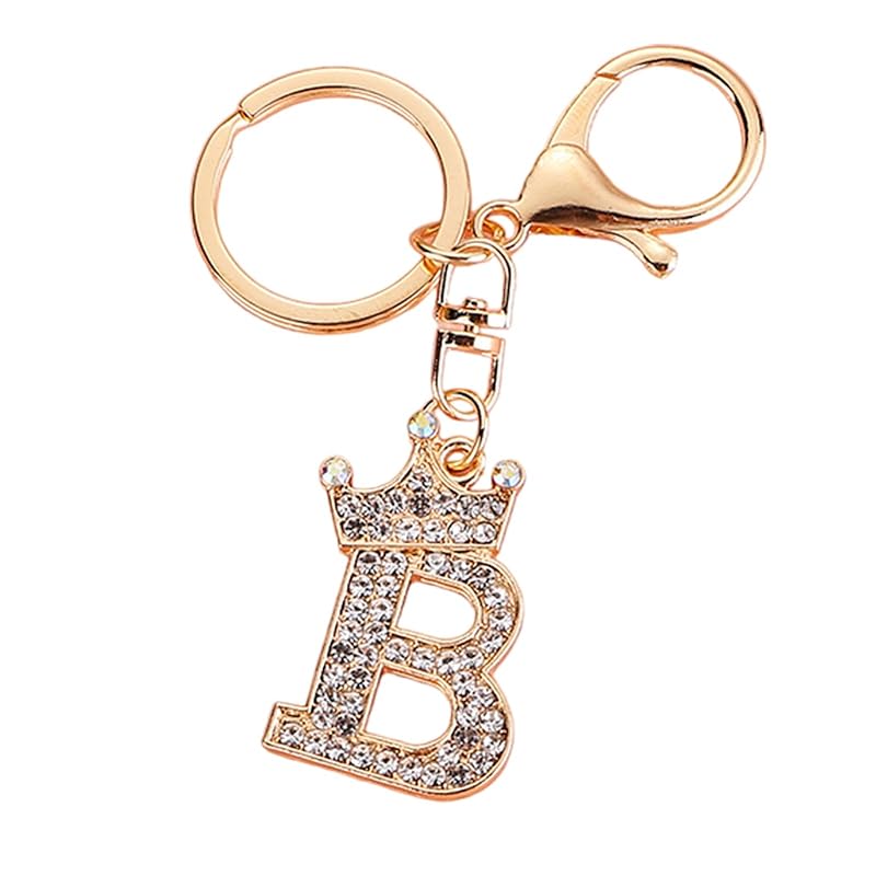 

[Moerstar] bag charm initial charm key ring accessories ladies English keepsake key chain initial Sparkling men s Fashionable Elaboration