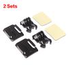 2Sets Curved Surface Base Mount With Quick Release Removable Buckle & Adhesive Stickers For 6/5/4/3+/3 Action Camera Helmet