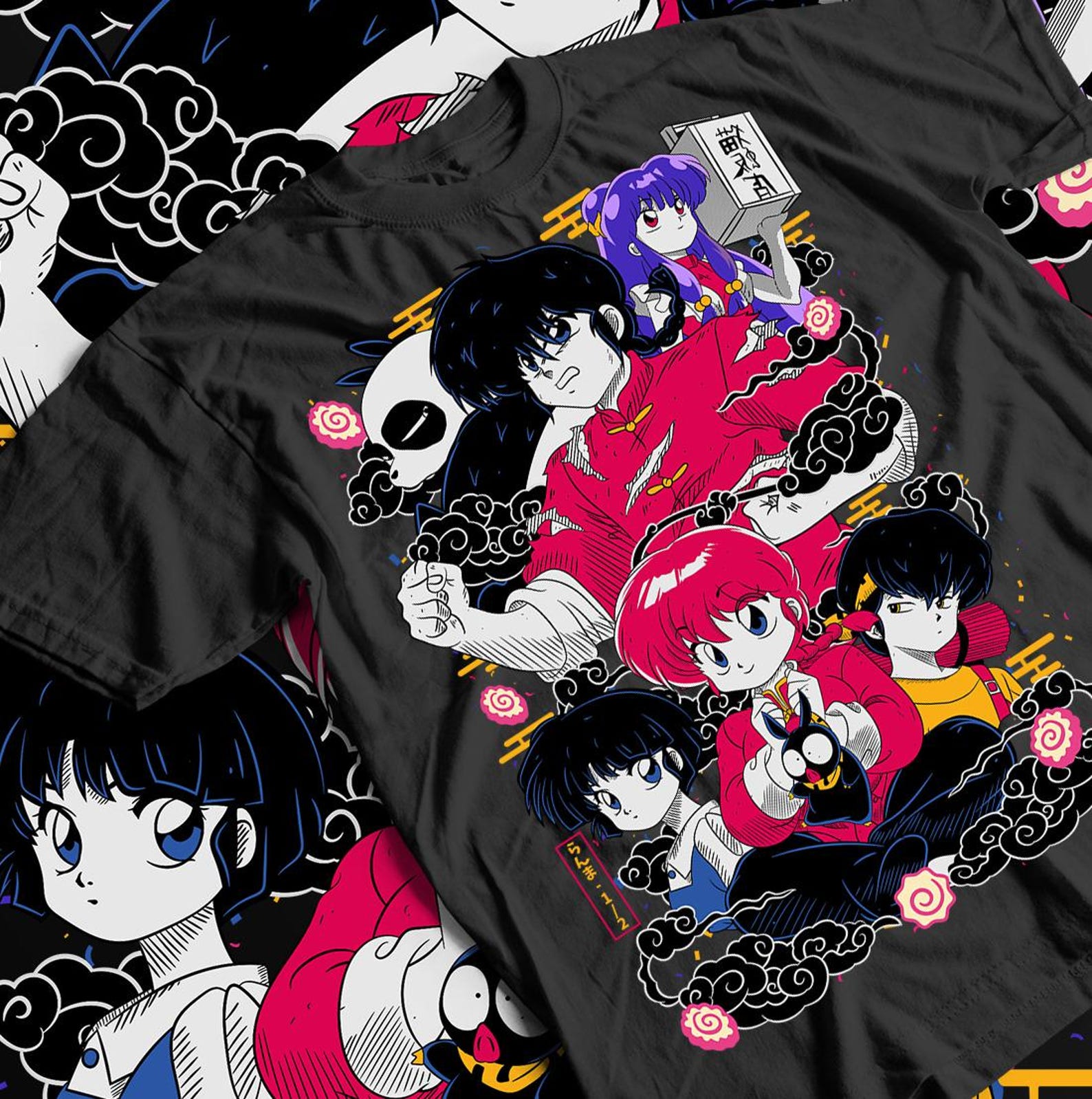 Unisex Ranma Saotome Anime T-Shirt, Genma Panda Manga Shirt, Graphic Anime Tee, Manga Shirt, Japanese Anime S