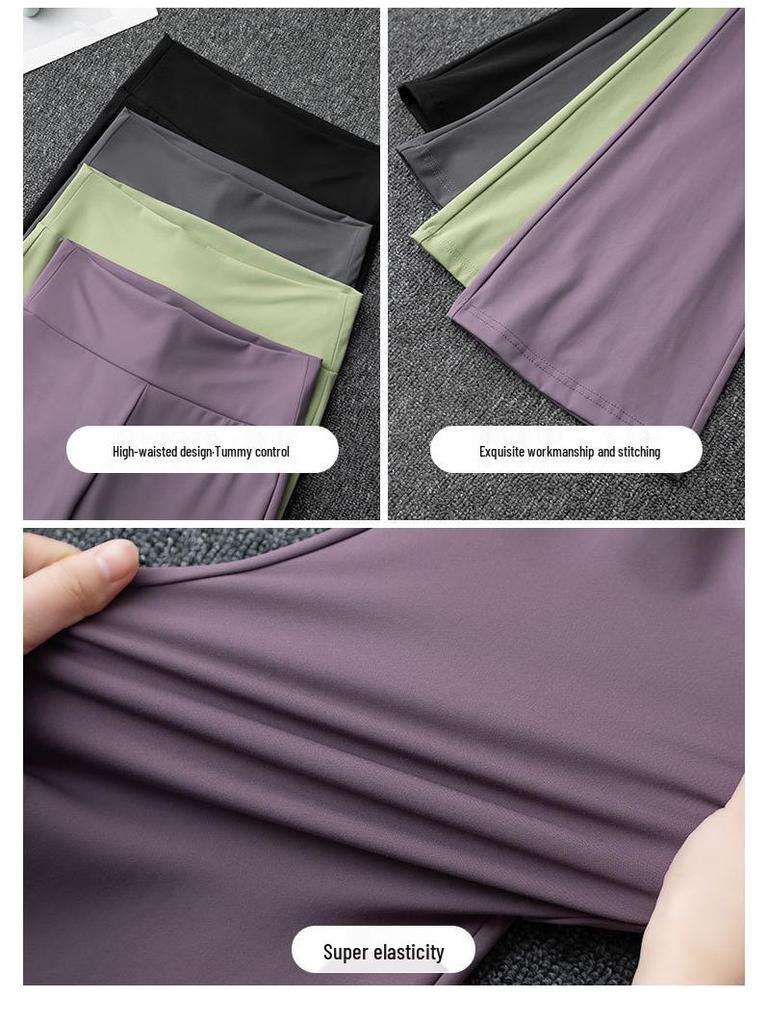 Women's High-End 2024 Yoga Suit Set: Quick-Dry Fitness & Running Micro Flare Pants