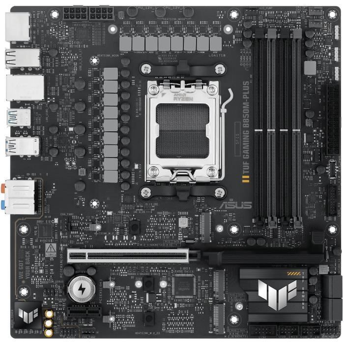 Carte mère - ASUS - TUF GAMING B850M-PLUS - AMD B850 - Emplacement AM5 micro ATX