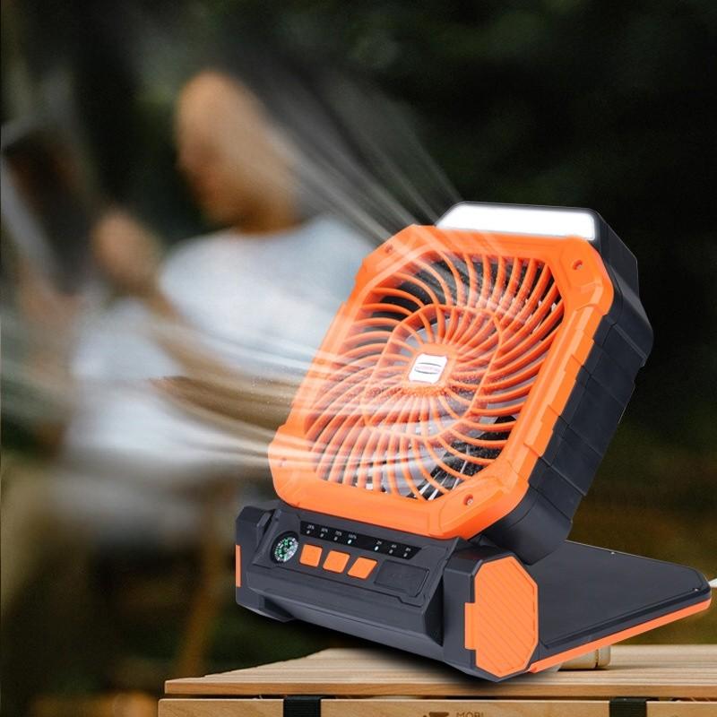 Camping Usb Fan With Lighting And Rechargeable Battery For Outdoor Adventures