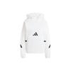 ZNE. Bluza z kapturem FW24 Sportowa Casualowa z Wzorem Logo Marki Damska Biała JI7553