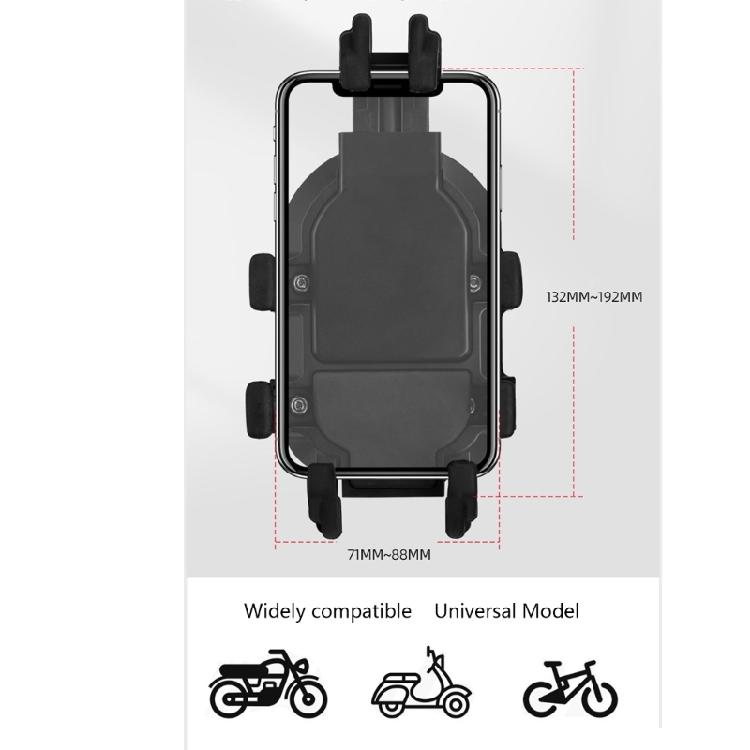 Motorcycle Phone Holder Vibration Damping System Universal Smartphone Clamp Quick Adjust Mount Shockproof For Bike