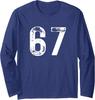 Six Seven 67 Funny Meme Design Long Sleeve Tshirt