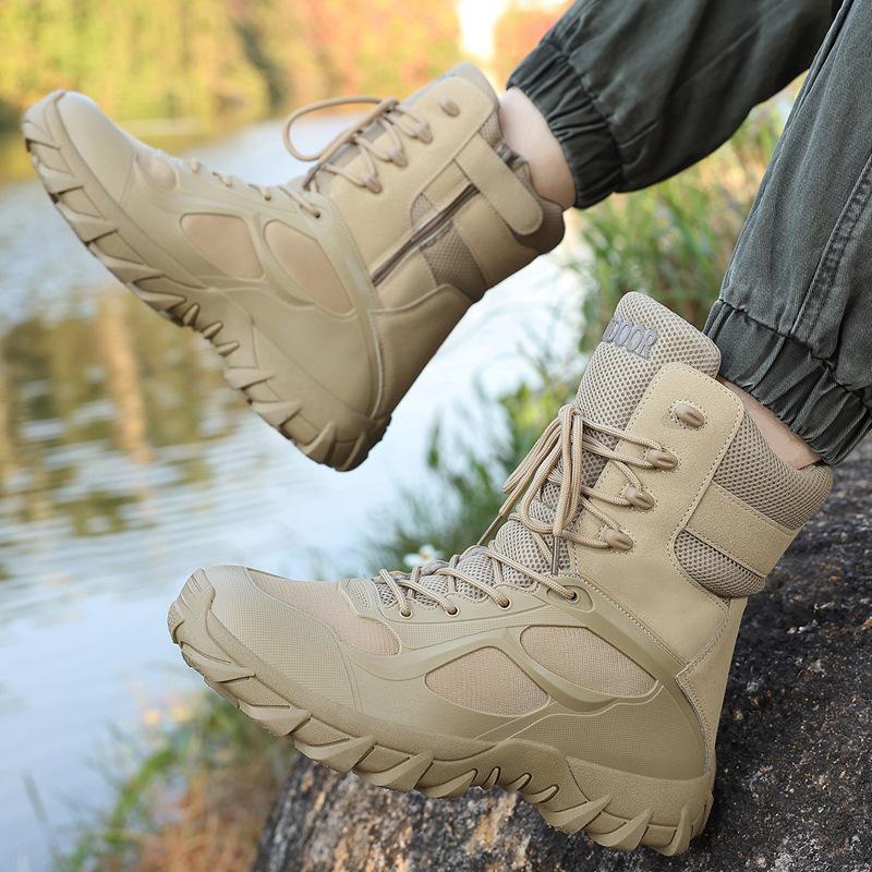 Large size boots Outdoor high-top field boots Ultra light desert boots Outdoor hiking boots Source