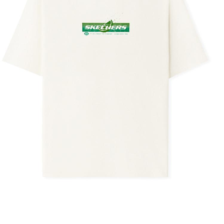 Skechers Soft And Comfortable Versatile Solid Color Short Sleeve T-Shirt Unisex Tops White L225U158-0074