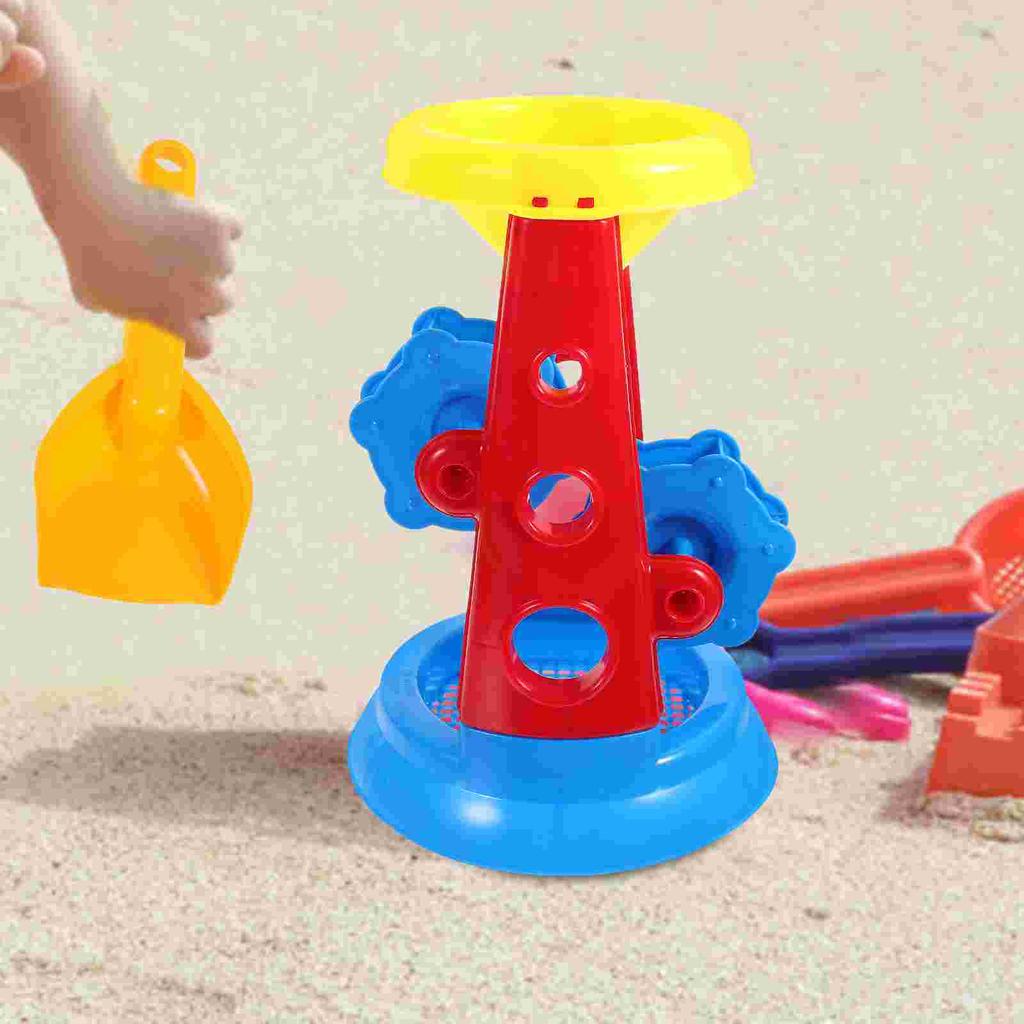 5 PCS Sand Bucket Kids Playing Toy Sandbox Toys Clock Toddler Beach Wheel