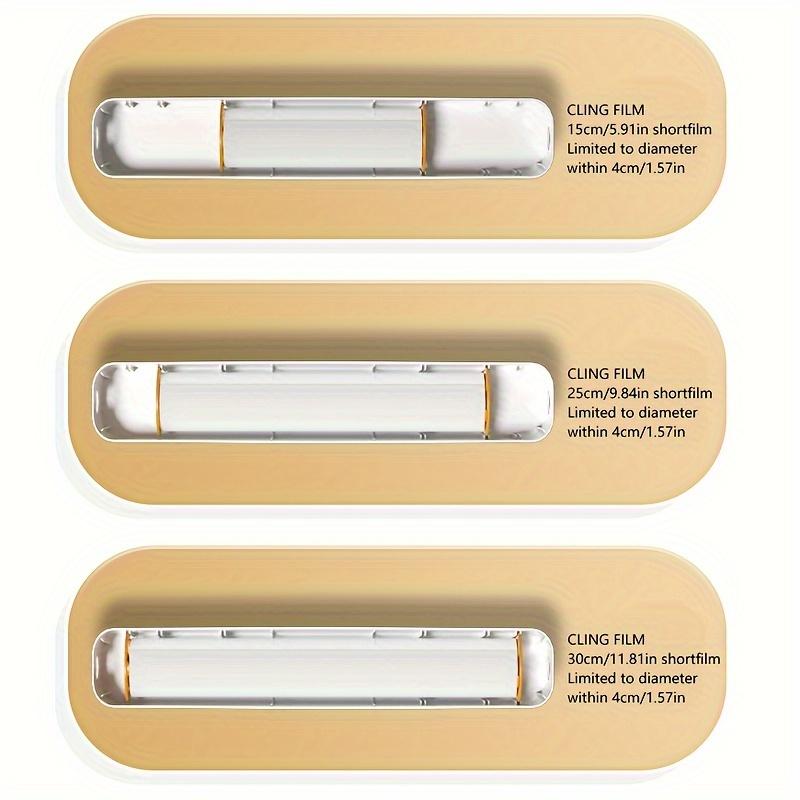 1pc Plastic Cling Film Dispenser Cutter Saran Wrap Dispenser Aluminum Foil Slider Cutter Saran Wrap Organizer Kitchen Tools