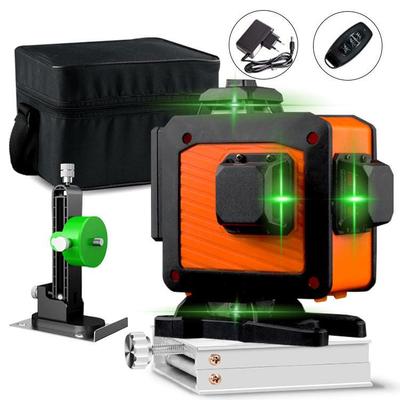 16-Line High-Precision Infrared Laser Level with Automatic Leveling for Wall and Floor-Mounted Measurements