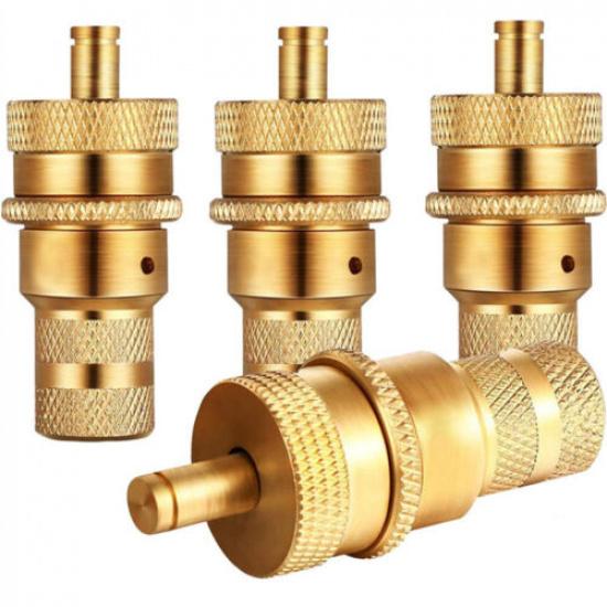 

4Pcs Brass Tire Deflator Kit Adjustable 6-30 PSI Air Release Valve Core Tools