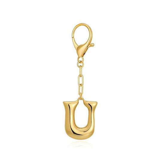 Letter Keychain Mini 3D Alphabet Charm Key Chain with Lobster Clasp Lightweight Bags Keys Bracelets Accessory
