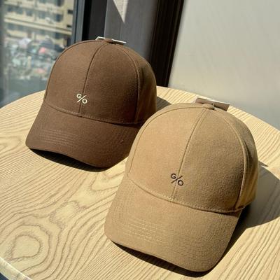 Letter Embroidered Hard Top Wide Hat with Sunshade and Face Showing Small Baseball Hat for Women In Autumn and Winter Versatile Peaked Hat for Men