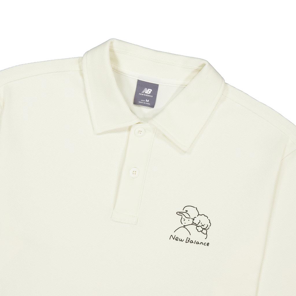 New Balance Attraction Lifestyle Illustration Collection Polo Shirt Unisex Ivory White NFE27031-IV