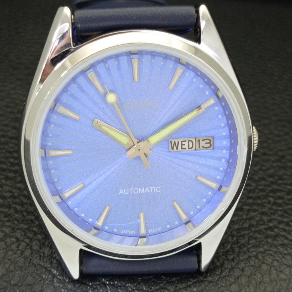 REFURBISHED SEIKO AUTOMATIC 6309A JAPAN MENS VINTAGE BLUE DIAL WATCH a701724-5