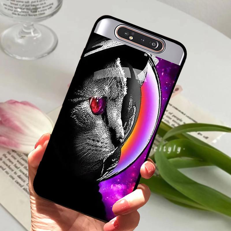 Per Samsung Galaxy A80 Custodia A 80 Antiurto Morbida TPU Silicone Copri Telefono Per Samsung Galaxy A80 Funda A80 2019 Capa Cartone Animato