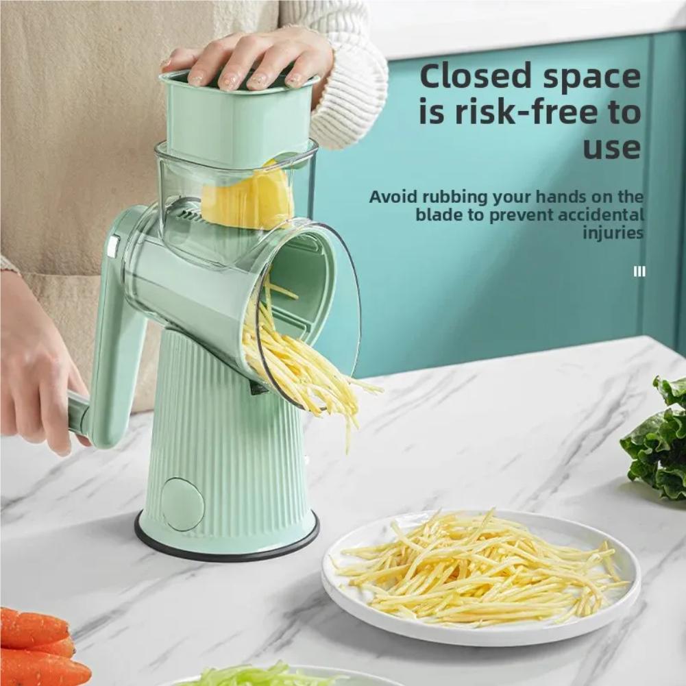 Multifunctional Kitchen Vegetable Slicer Tool Home Use Potato Thread Grater Roller Cutter Machine Easy To Clean Durable