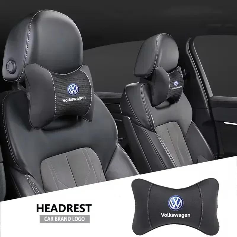 1Pz Cuscino Poggiatesta per Auto Sedile Morbido per VW GTI Atlas Jetta Touareg Variant Golf Polo Taos Nivus Passat Tiguan Ar