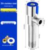 304 Stainless Steel Angle Stop Valve for Water Heater and Toilet, Wall-Mounted Triangle Design, Thickened Type